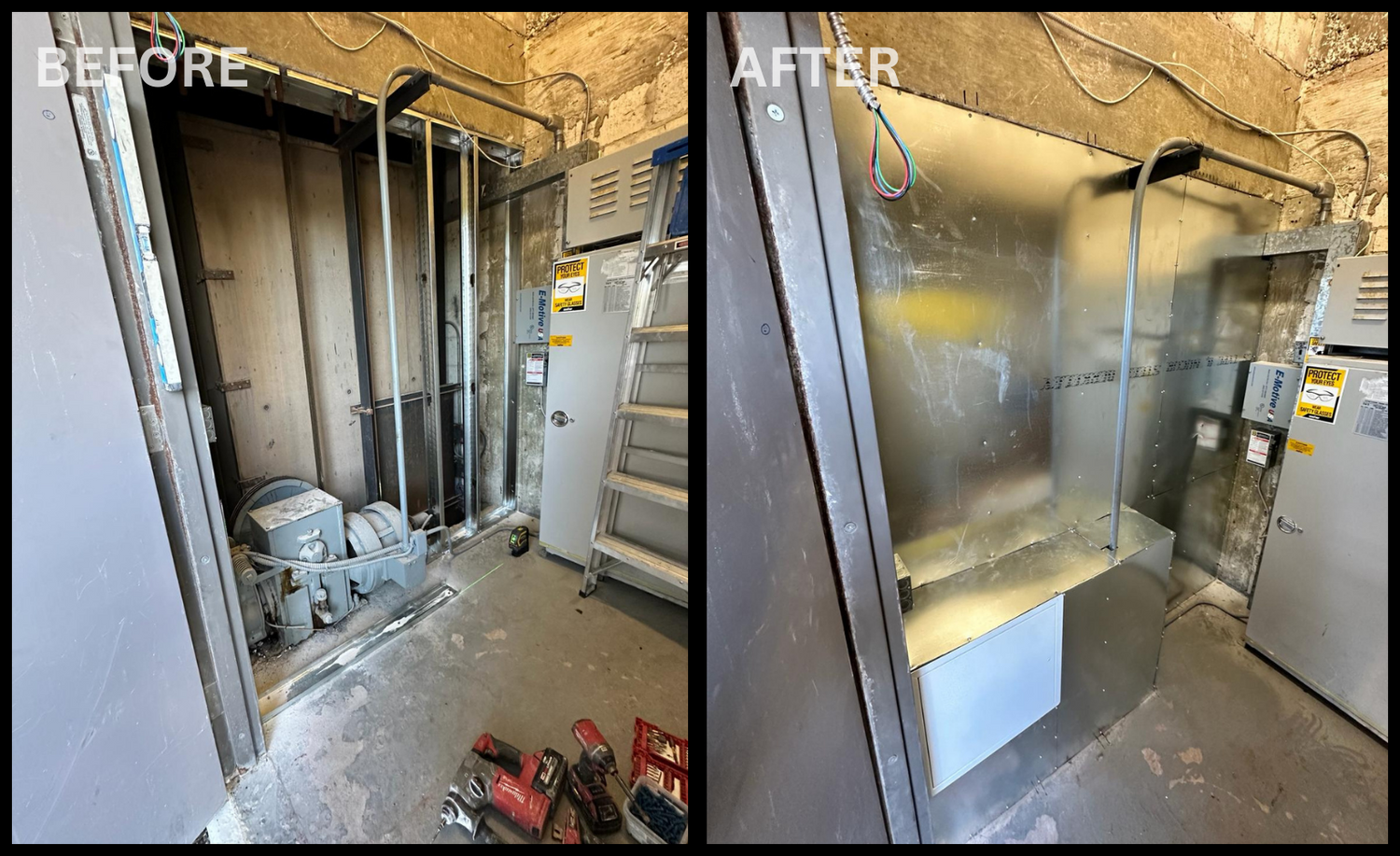 Before and After Commercial Construction Job by CTMB Construction Company