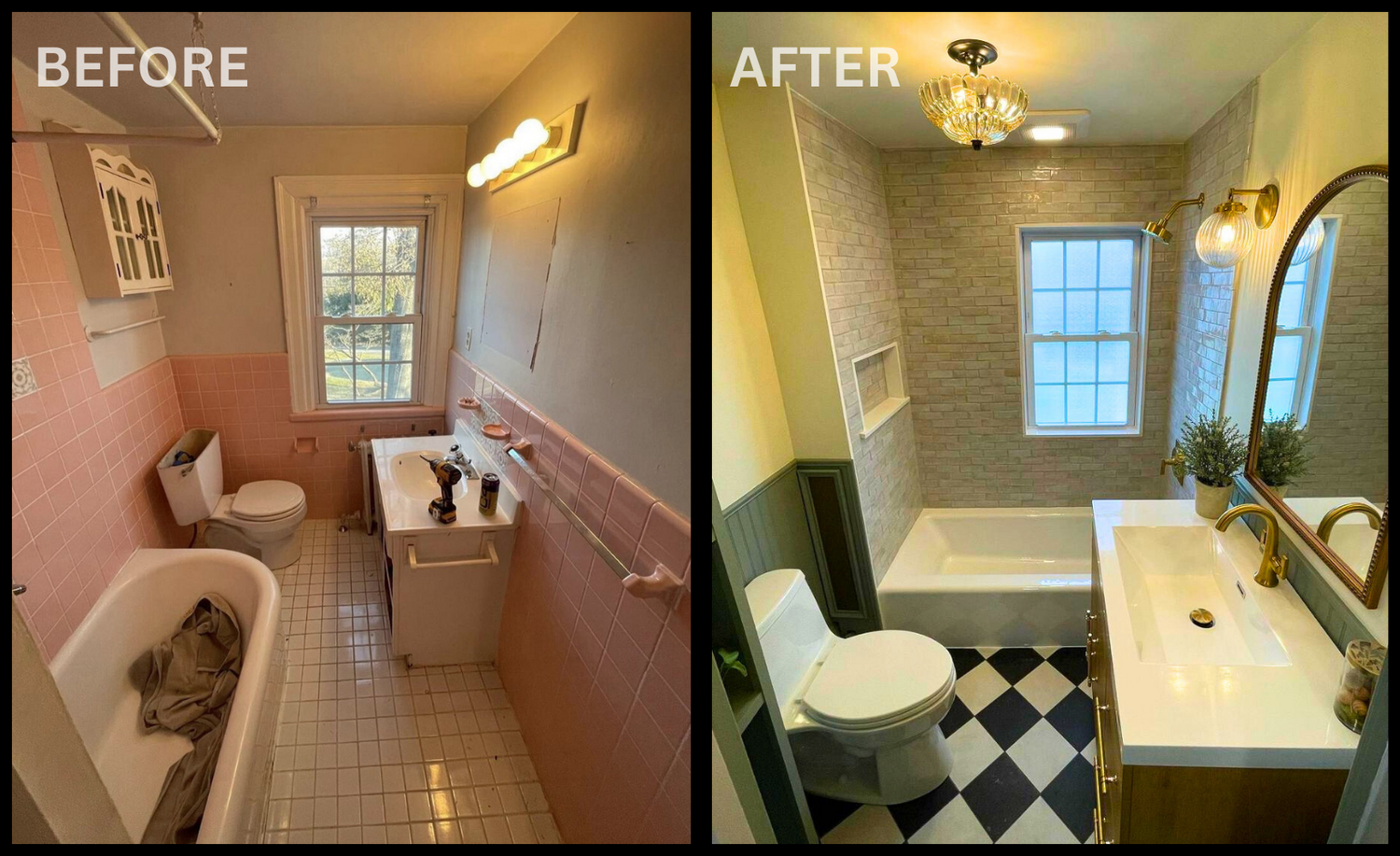 Before and After Residential construction on bathroom renovation by CTMB in South Florida, Aventura area